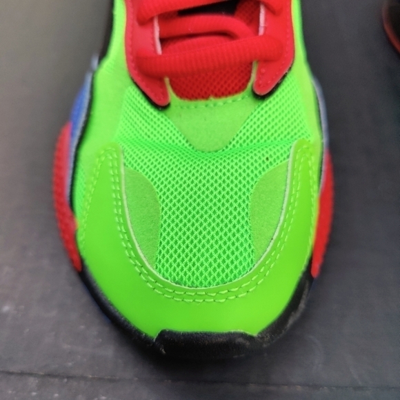 Puma Boys RS X3 Size 7C Tailored Green Red Blue Running Youth Sneakers Size 5.5C - Picture 3 of 8